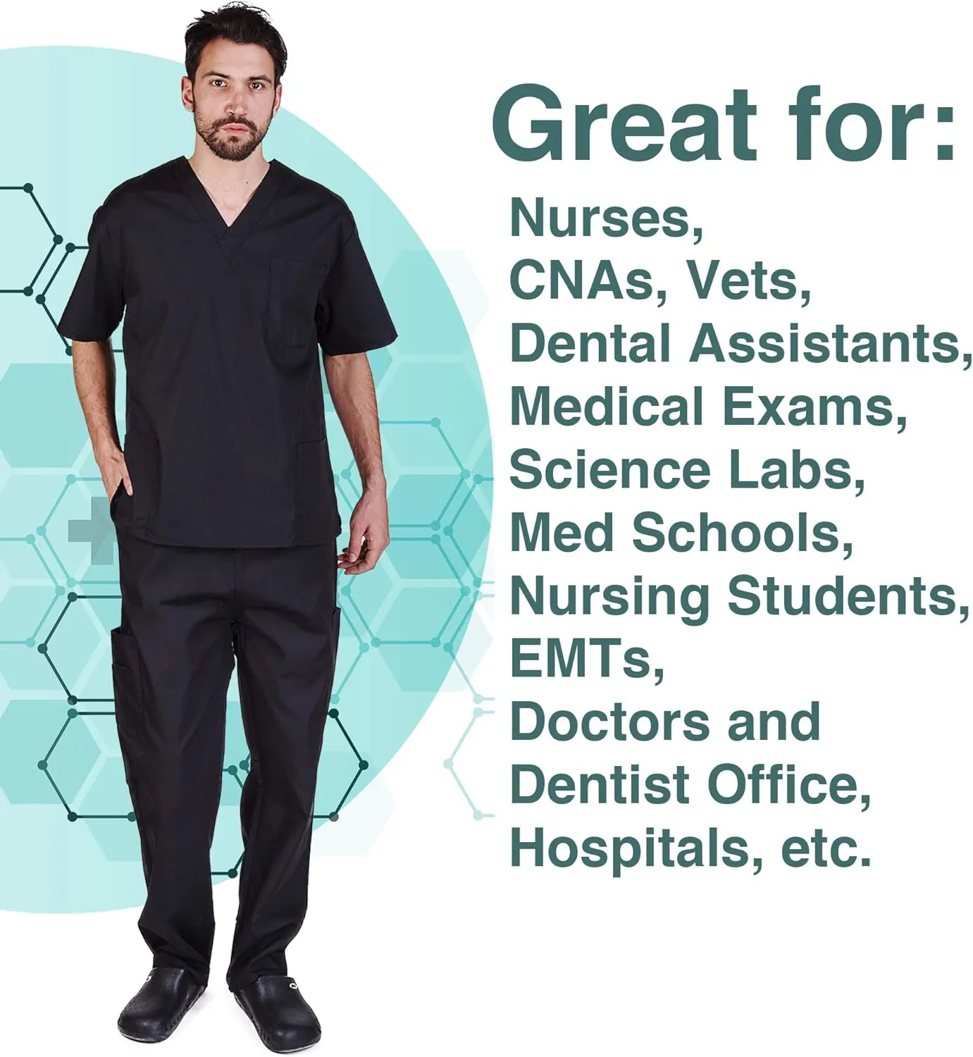 Natural Uniforms Comfortable Fit Men's Workwear Uniform 8 Pocket Top and Pant Set