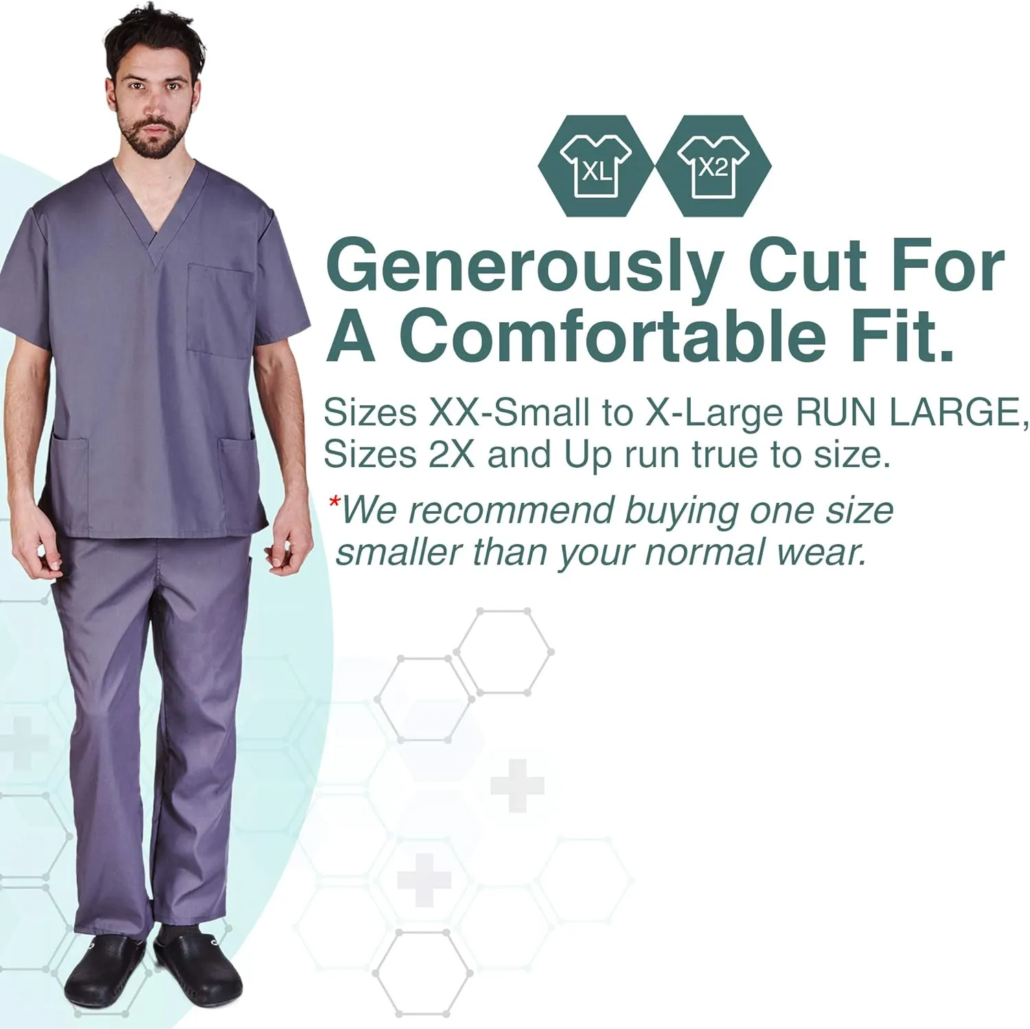 Natural Uniforms Comfortable Fit Men's Workwear Uniform 8 Pocket Top and Pant Set