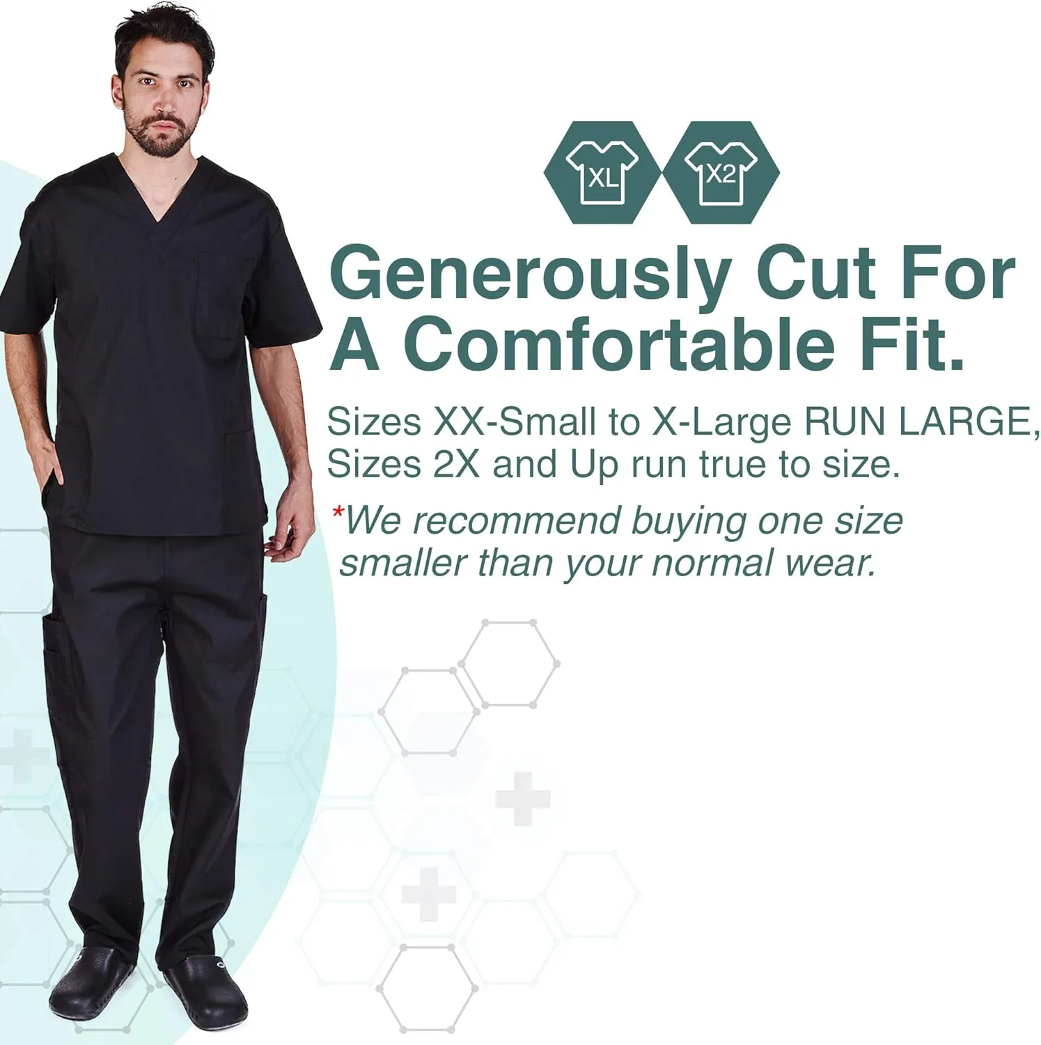 Natural Uniforms Comfortable Fit Men's Workwear Uniform 8 Pocket Top and Pant Set