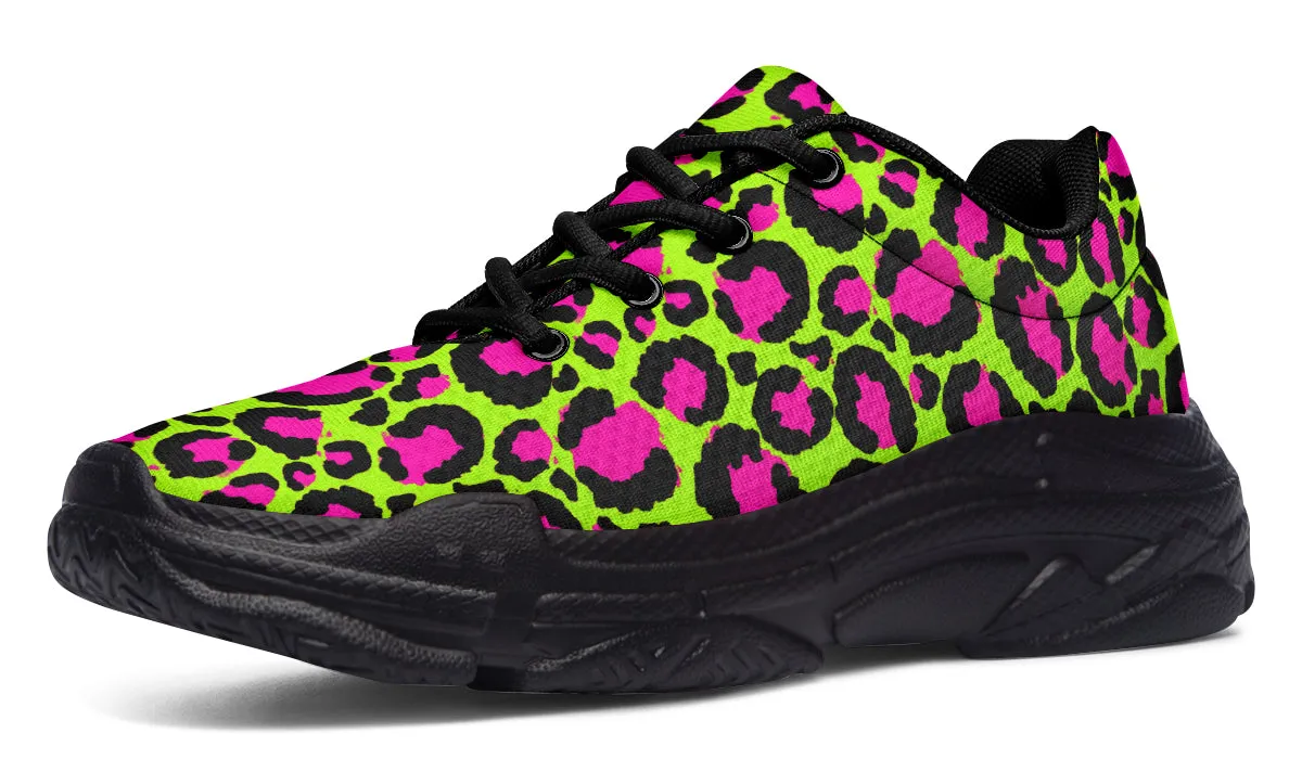 Neon Leopard Chunky Sneakers