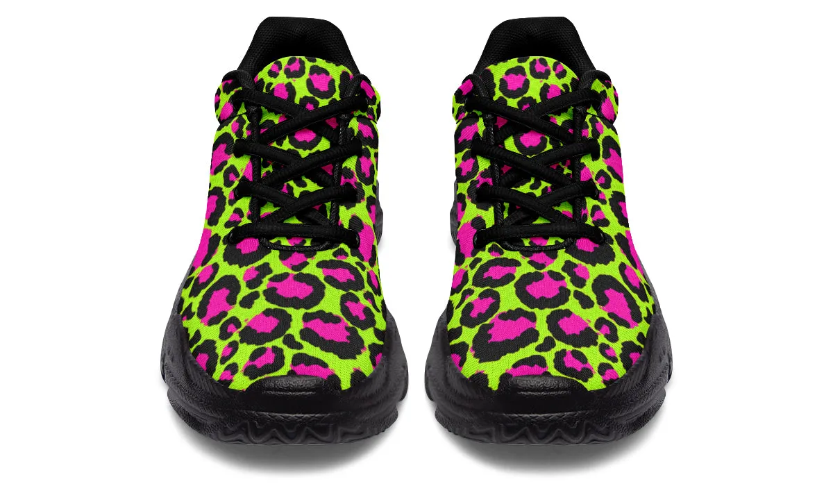 Neon Leopard Chunky Sneakers
