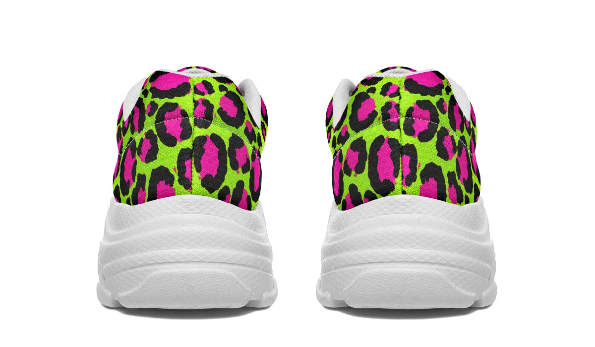 Neon Leopard Chunky Sneakers