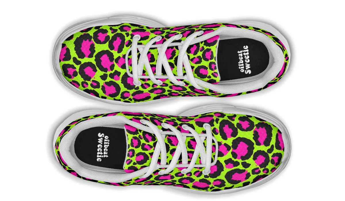 Neon Leopard Chunky Sneakers