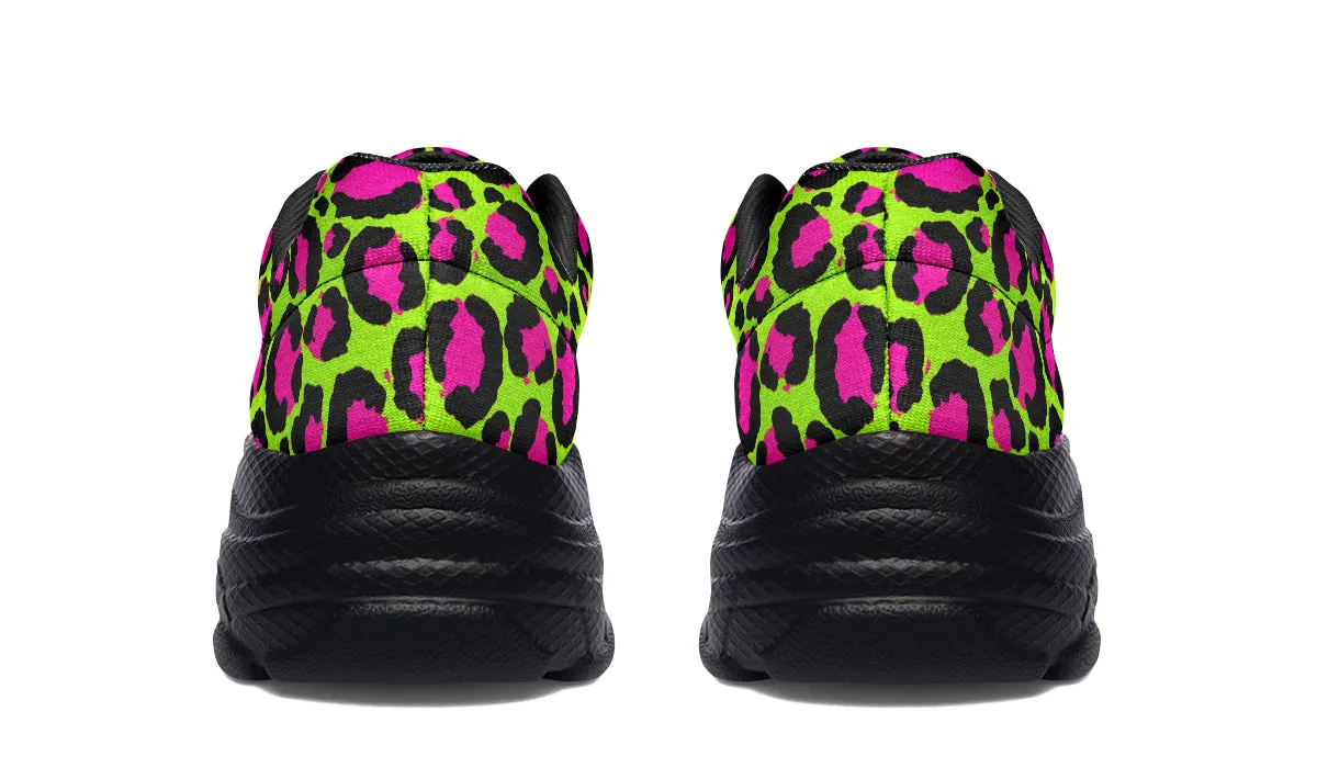 Neon Leopard Chunky Sneakers
