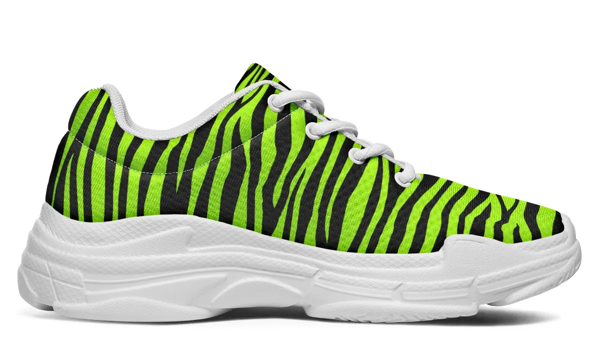 Neon Zebra Chunky Sneakers