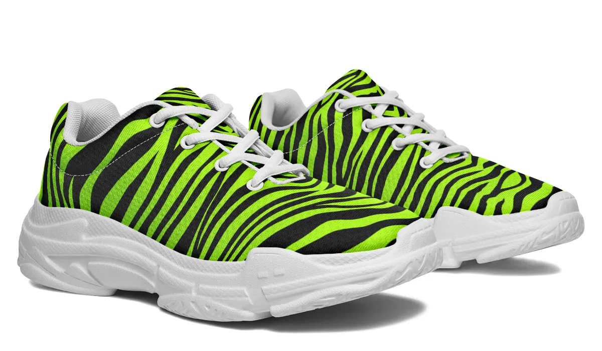 Neon Zebra Chunky Sneakers