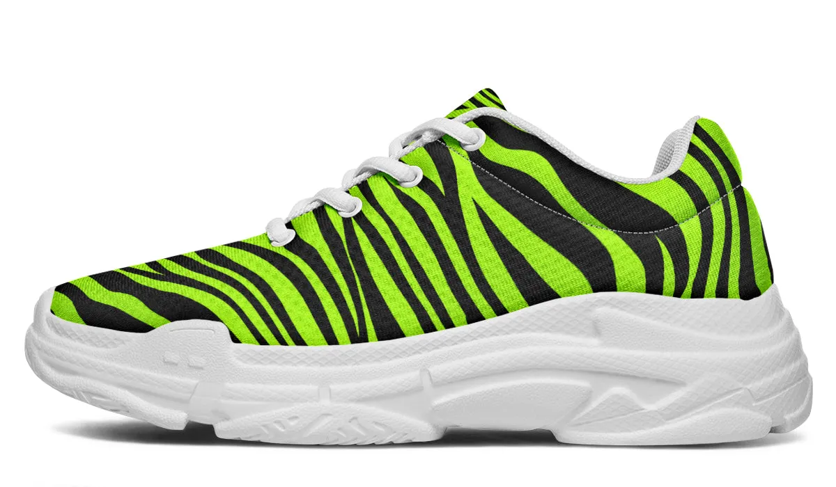 Neon Zebra Chunky Sneakers