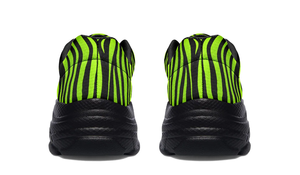Neon Zebra Chunky Sneakers