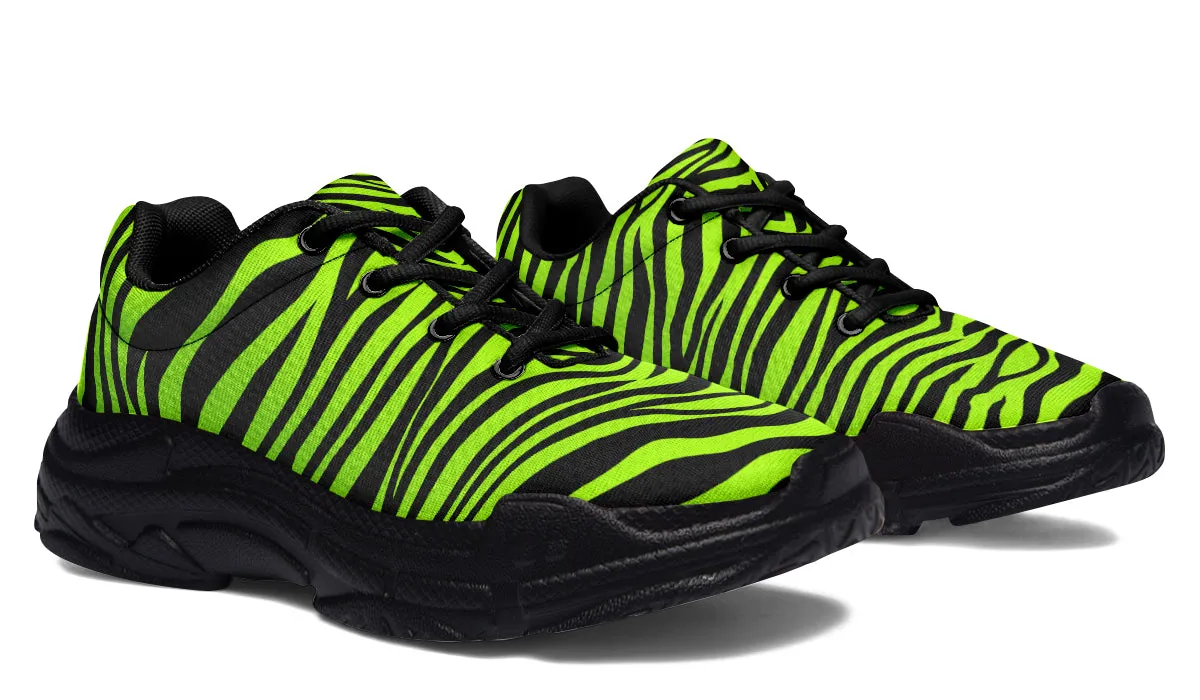 Neon Zebra Chunky Sneakers