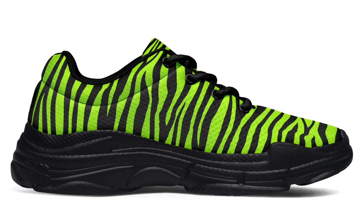 Neon Zebra Chunky Sneakers