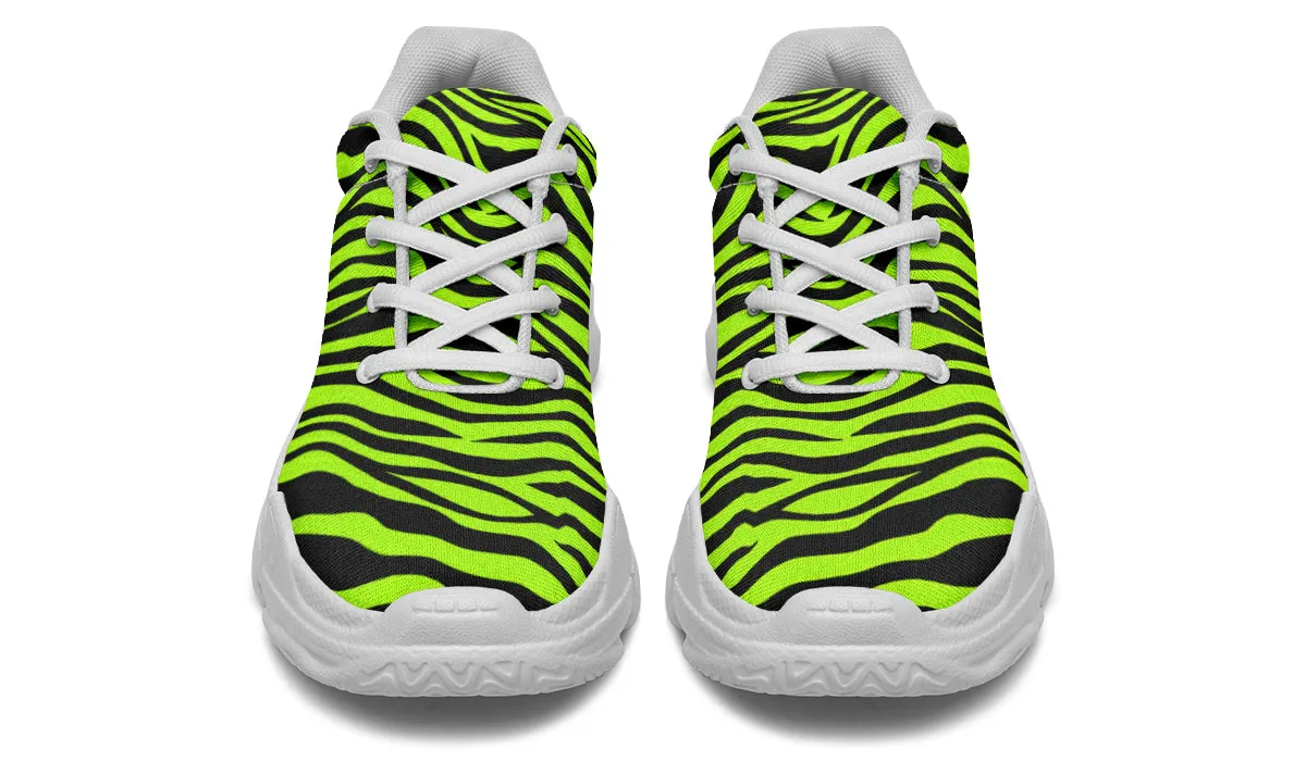 Neon Zebra Chunky Sneakers