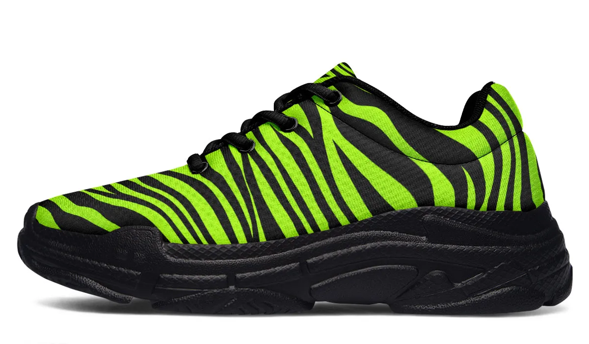 Neon Zebra Chunky Sneakers