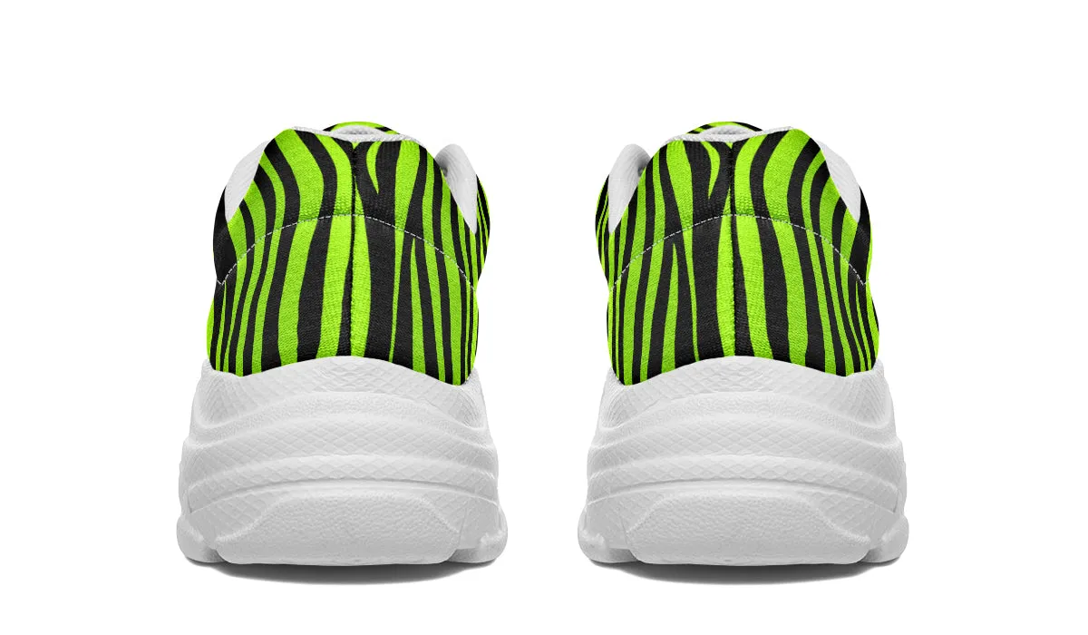 Neon Zebra Chunky Sneakers