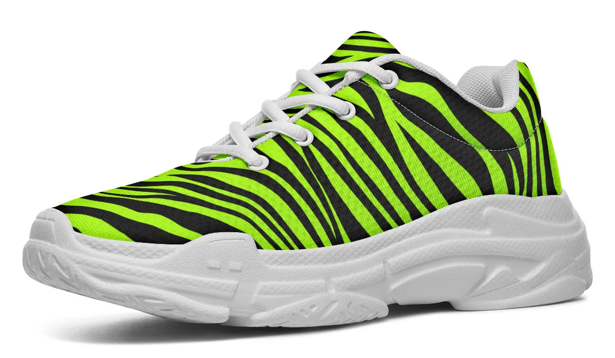 Neon Zebra Chunky Sneakers