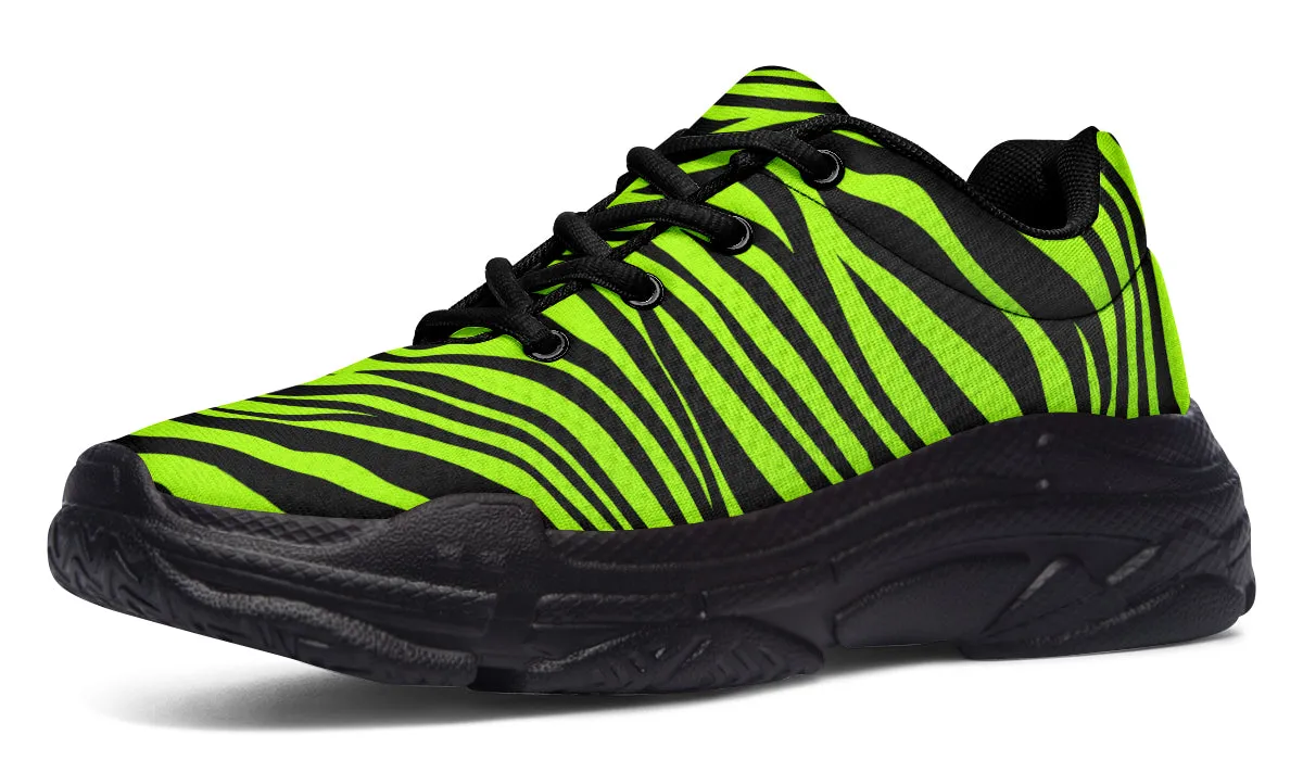 Neon Zebra Chunky Sneakers