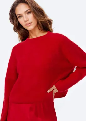 Niall Cashmere Sweater | Cardinal