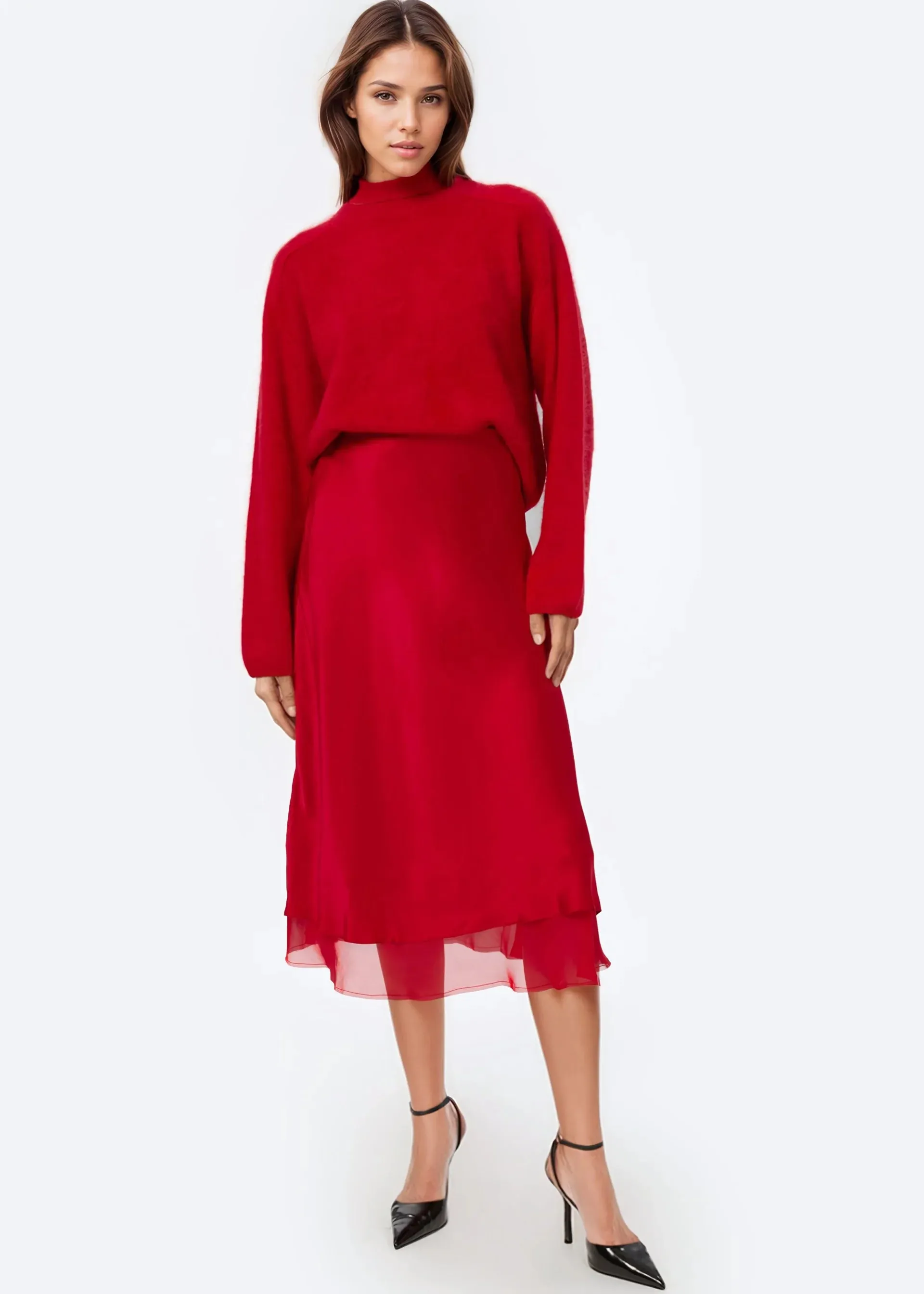 Niall Cashmere Sweater | Cardinal