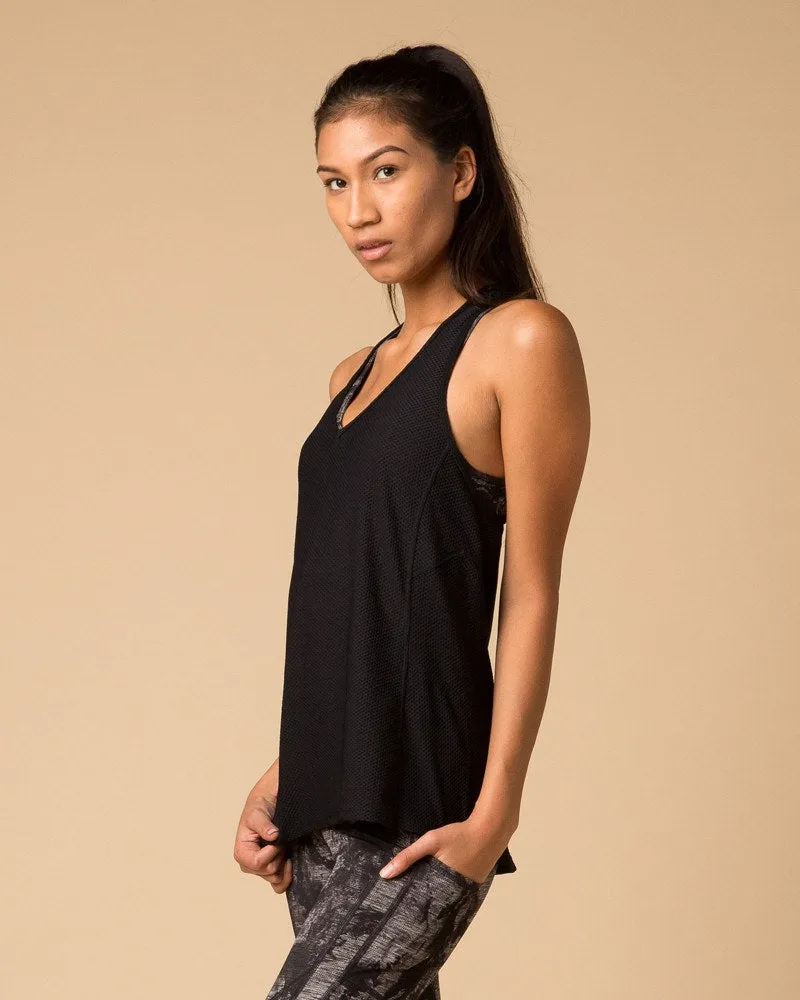 NUX Good Vibes Mesh Running Tank | Black