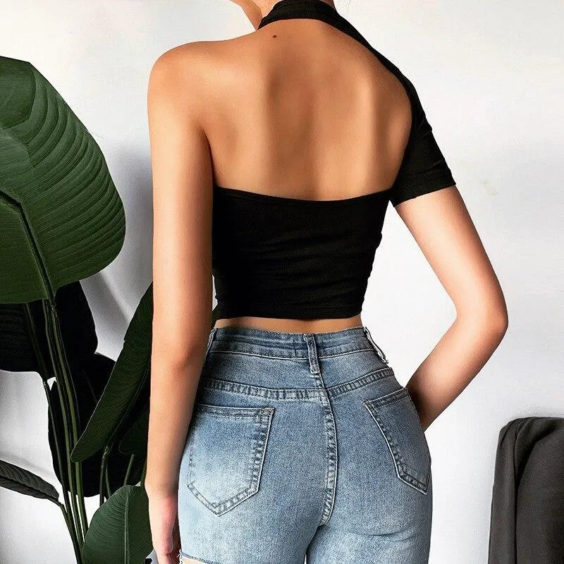 One Shoulder Crop Top