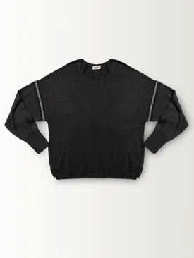 PULLOVER W/ BEADED TRIM