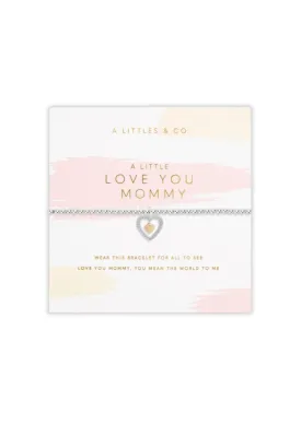 "Love You Mommy" Silver and Gold Bracelet