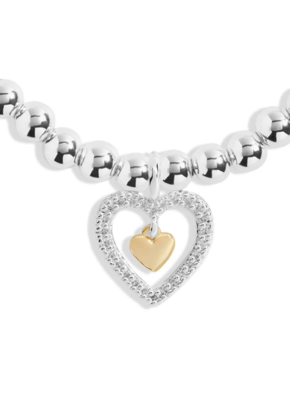 "Love You Mommy" Silver and Gold Bracelet