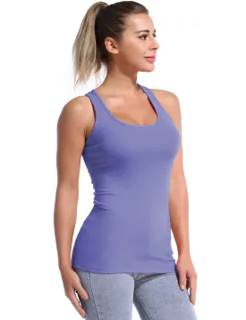 Racerback Athletic Tank Tops lavender_Gym