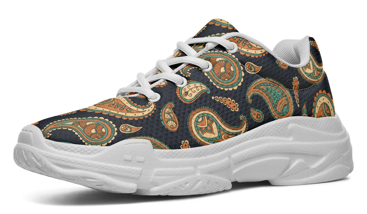 Retro Paisley Chunky Sneakers