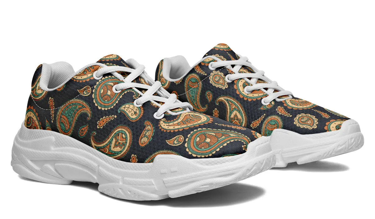 Retro Paisley Chunky Sneakers