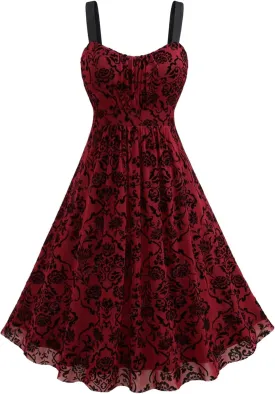 ROSE GAL Rosegal Women Plus Size Gothic Dress Layered Ruched Mesh Backless Dress
