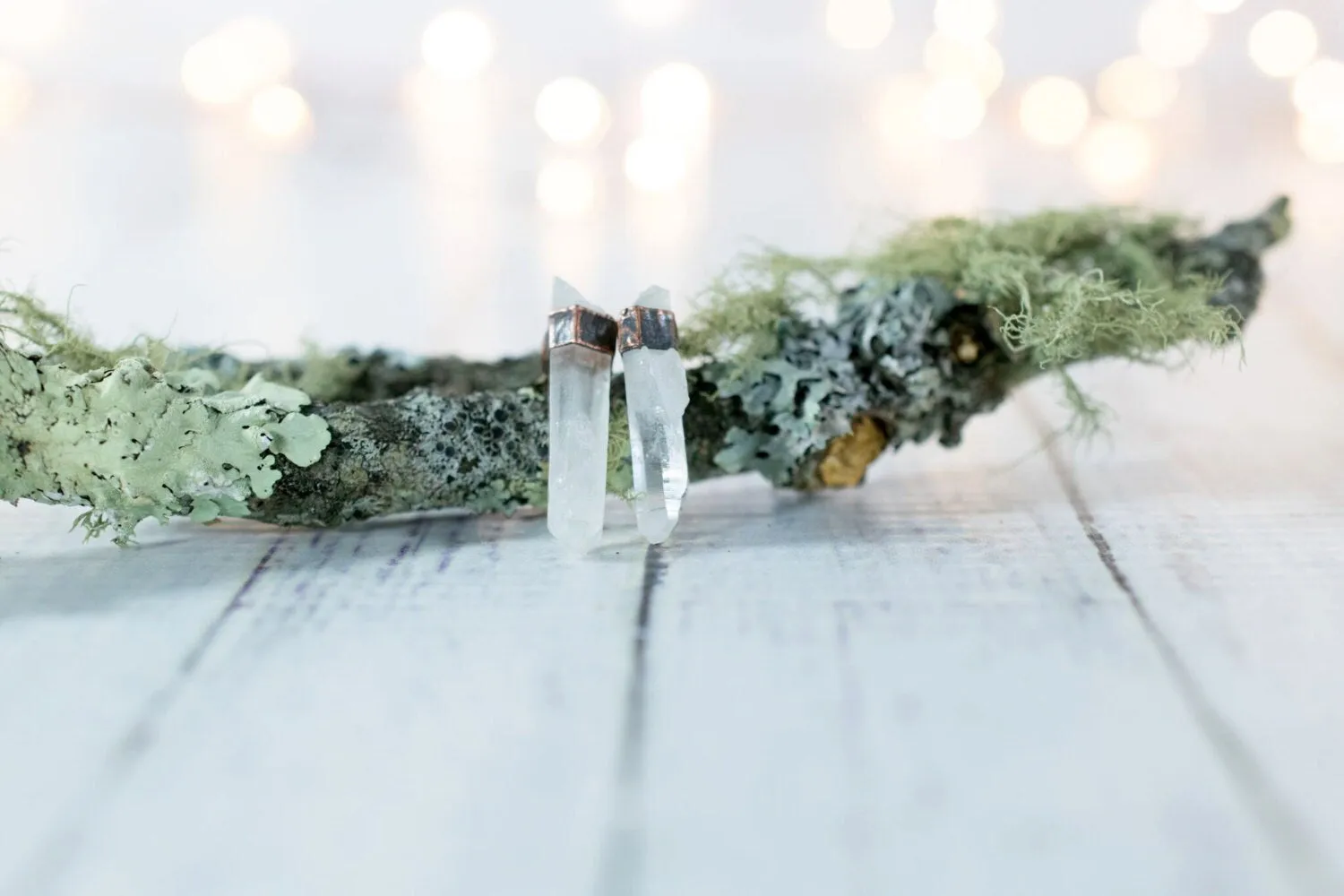 SALE Raw crystal studs | Herkimer diamond