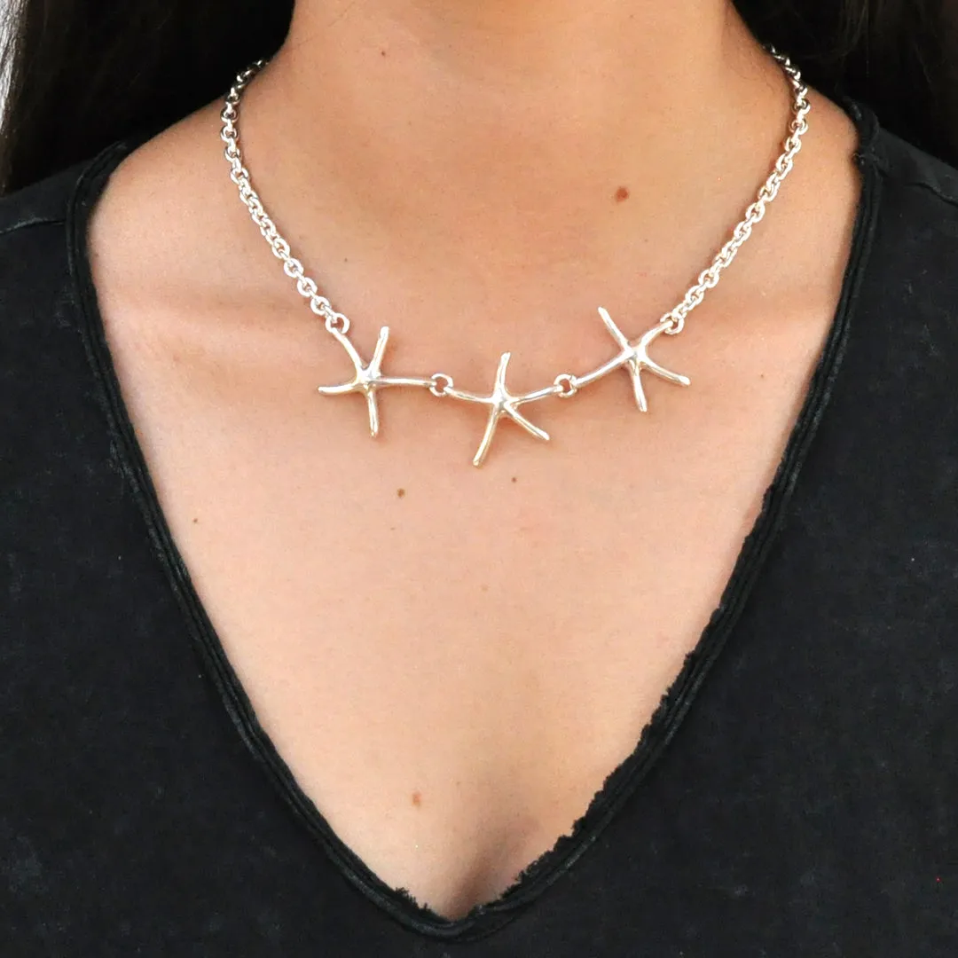 Silver Star Fish Necklace