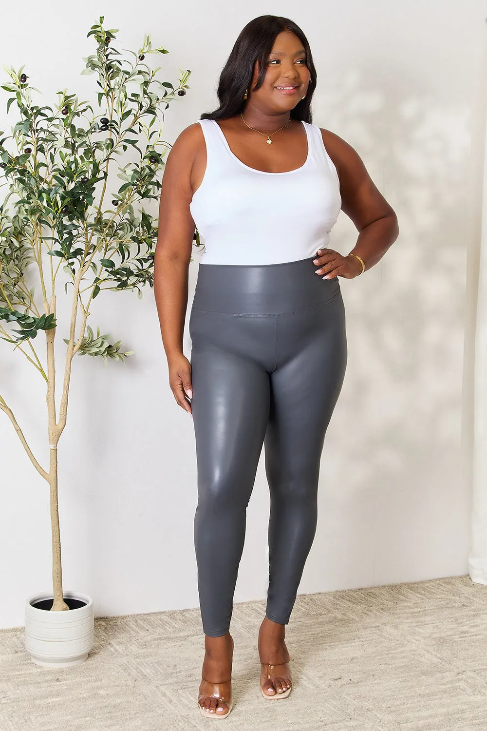 Sophia Wide Waistband High Waist Leggings