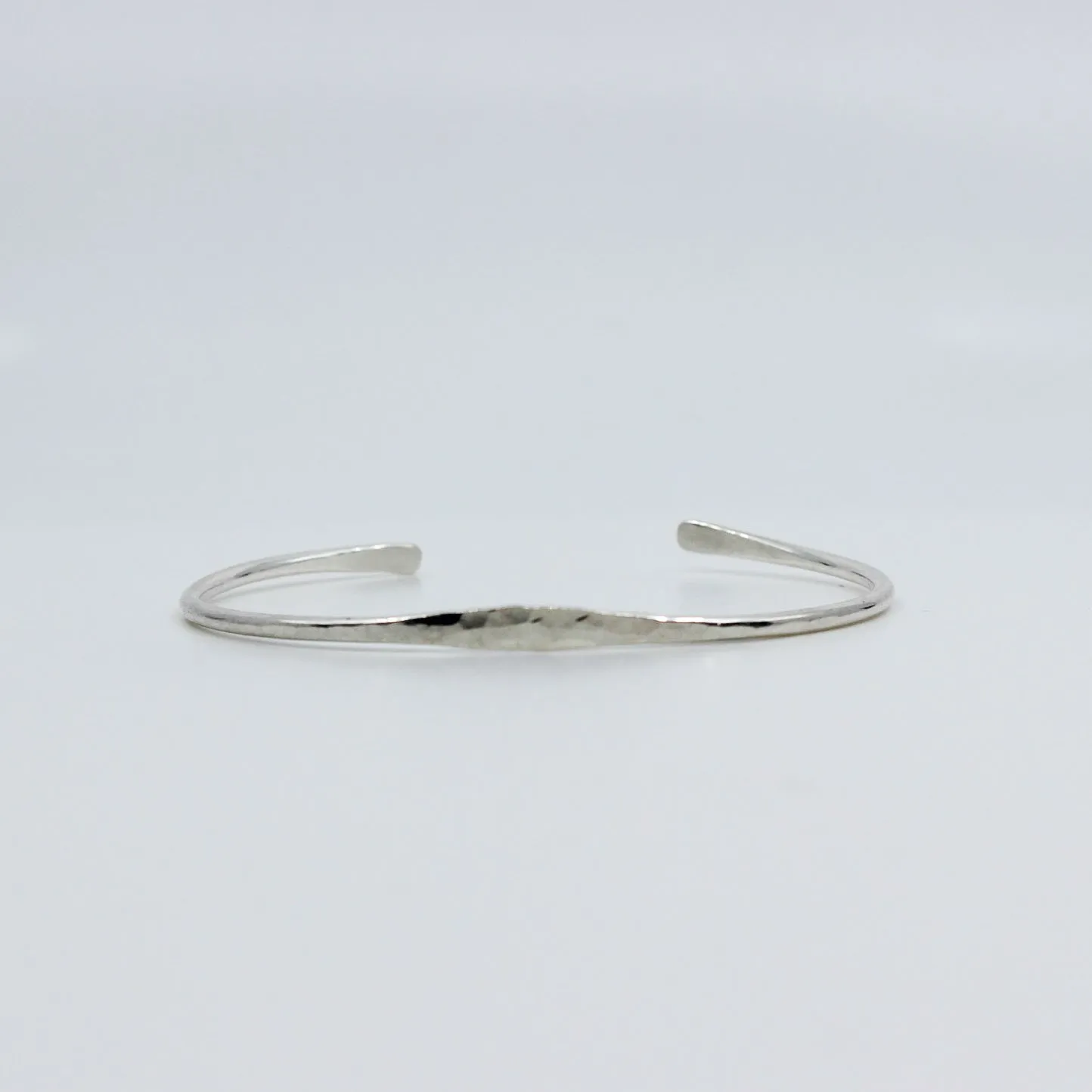 Stacked // Slim Bangle, Gold or Silver, Hammered Bracelet, Stacking Bracelets // BH-B011