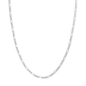 Sterling Silver 3.2mm Concave Figaro Chain with Lobster Lock