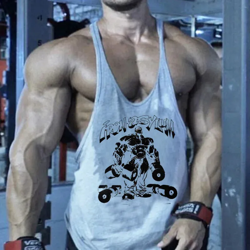 Summer mens Vest Muscle Fashion Gym Back Tank
