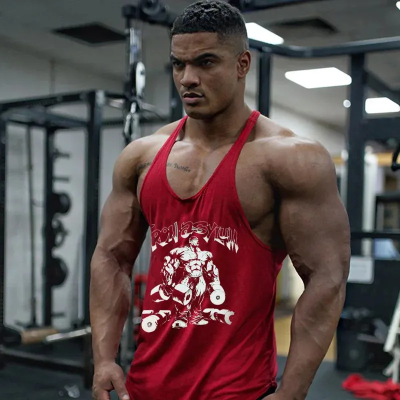 Summer mens Vest Muscle Fashion Gym Back Tank