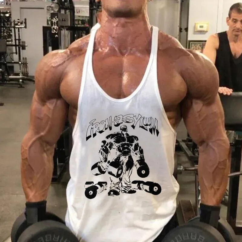 Summer mens Vest Muscle Fashion Gym Back Tank