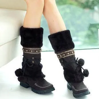 Thickened Fur Winter Warm Martin Boots