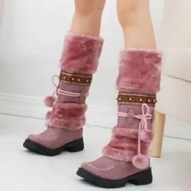 Thickened Fur Winter Warm Martin Boots