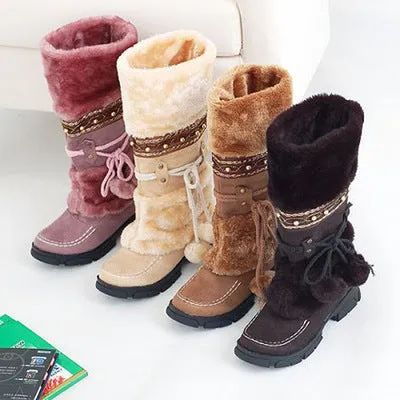 Thickened Fur Winter Warm Martin Boots