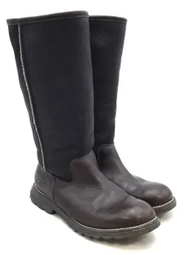 Ugg Women's Brooks Tall 5490 Brown Leather Snow Boots - Size 7