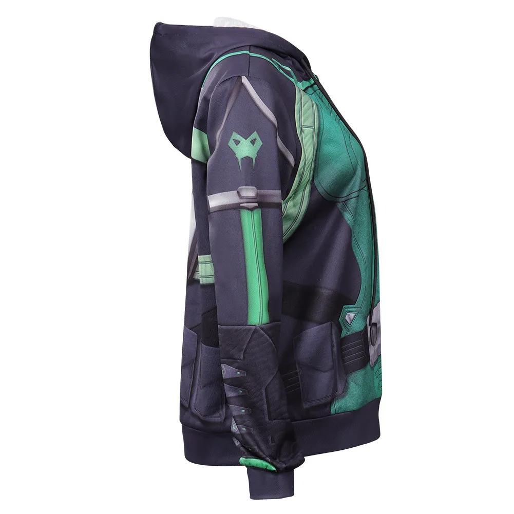 Valorant Viper Cosplay Costume Hoodie Coat Halloween Carnival Suit
