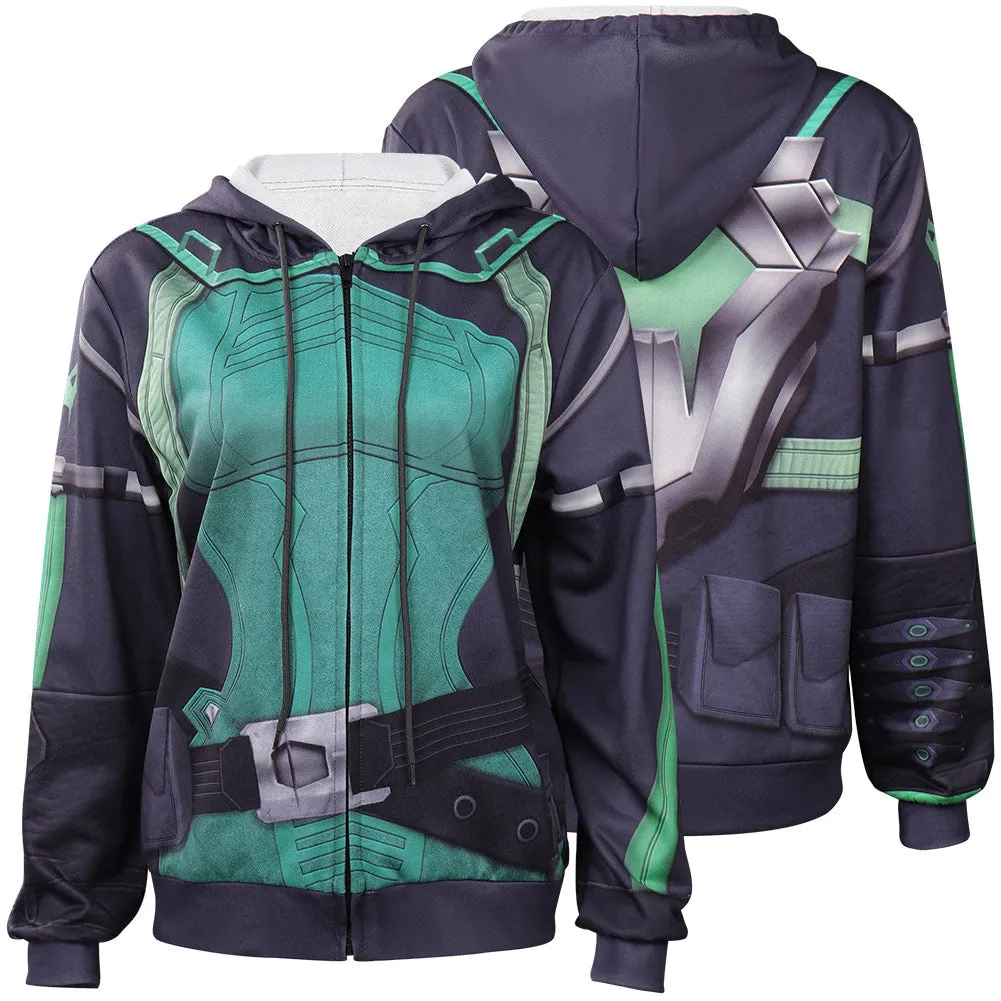 Valorant Viper Cosplay Costume Hoodie Coat Halloween Carnival Suit