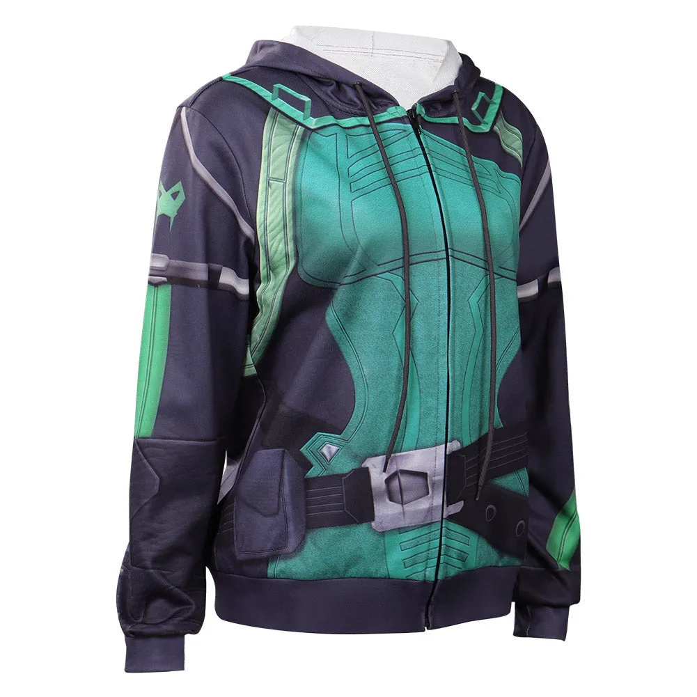 Valorant Viper Cosplay Costume Hoodie Coat Halloween Carnival Suit