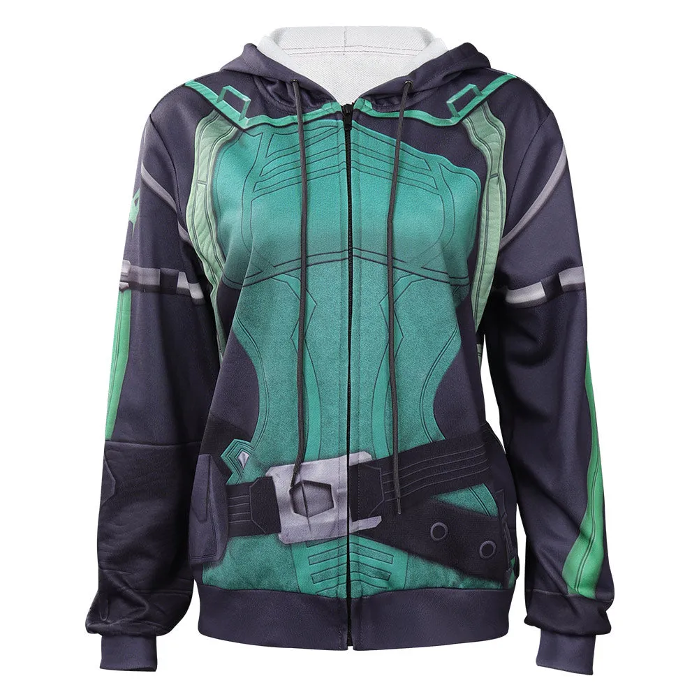 Valorant Viper Cosplay Costume Hoodie Coat Halloween Carnival Suit