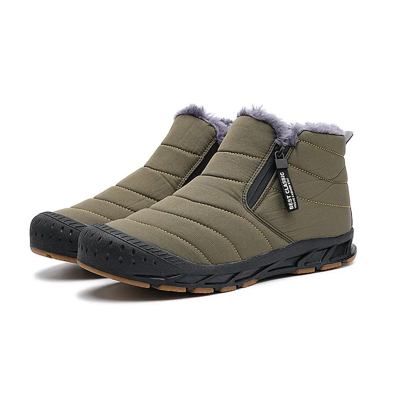 Women's Winter Shoes Warm Lined Snow Boots Zip short shaft boots Flat Outdoor Comfortable Non-slip Winter Boots