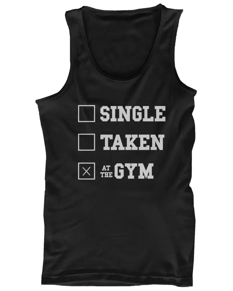 Work Out Tank Top - At the Gym - Funny Workout Lazy Tanktop, Gym Clothes