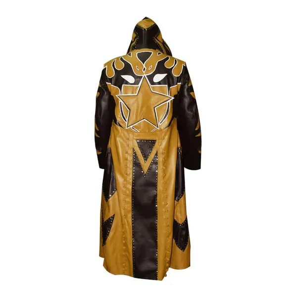 WWE Wrestler Goldust Hooded Stylish Leather Coat