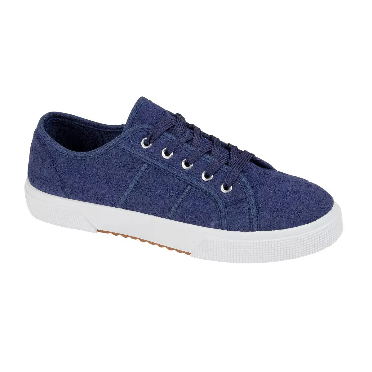 ZITA Ladies Floral Trainers Shoes Plimsoll Sneakers Lace Up Womens Canvas Pumps Sizes
